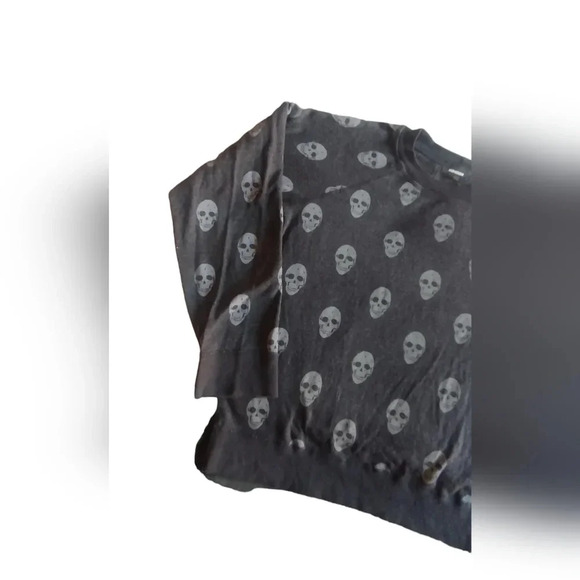 Monrow Skull Print Sweatshirt Women's Size S - Picture 5 of 9
